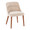 Rina accent chairs & seating in Walnut Wood, Light Brown Fabric, product view, featuring upholstered seat