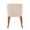 Rina accent chairs & seating in Walnut Wood, Light Brown Fabric, back view, featuring upholstered seat