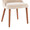 Rina accent chairs & seating in Walnut Wood, Light Brown Fabric, close-up detail, featuring upholstered seat