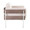 Kari accent chair in White Metal, Grey Wood, Cream Fabric, side view, featuring upholstered seat