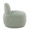 Kimi Contemporary Accent Chair in Green Faux Shearling Fabric — side view