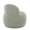 Kimi Contemporary Accent Chair in Green Faux Shearling Fabric — rear three-quarter view