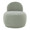 Kimi Contemporary Accent Chair in Green Faux Shearling Fabric — front view