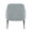Marcel accent chair in Black Metal, Light Blue Fabric, back view, featuring upholstered seat