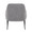Marcel accent chair in Black Metal, Light Grey Fabric, back view, featuring upholstered seat