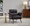 Petal accent chair in Black Metal, Espresso PU, featuring armrests