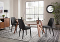 Tintori dining chair in Black Wood, Charcoal Fabric