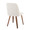 Tintori dining chair in Walnut Wood, Beige Fabric, back and side view, featuring fabric design