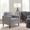 Wendy Contemporary Accent Chair in Black Wood and Grey Fabric — lifestyle photo 4