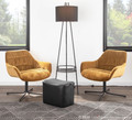 Wrangler accent chairs & seating in Black Metal, Chartreuse Velvet
