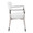 Savannah Contemporary Chair in Grey Brushed Wood and Light Grey Fabric with Black Metal Accents- Set of 2 — side view