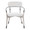 Savannah Contemporary Chair in Grey Brushed Wood and Light Grey Fabric with Black Metal Accents- Set of 2 — front view