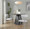 Savannah accent chairs & seating in Silver Metal, Grey Brushed Wood, Light Grey Fabric, featuring upholstered seat and wood frame