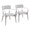 Savannah accent chairs & seating in Silver Metal, Grey Brushed Wood, Light Grey Fabric, coordinated set view, featuring upholstered seat and wood frame
