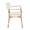 Savannah accent chairs & seating in Copper Metal, Whitewashed Wood, Cream Noise Fabric, side view