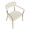 Savannah accent chairs & seating in Copper Metal, Whitewashed Wood, Cream Noise Fabric, top view