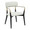 Savannah Contemporary Chair in Black Wood and Cream Fabric with Gold Accent- Set of 2 — product view