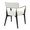 Savannah Contemporary Chair in Black Wood and Cream Fabric with Gold Accent- Set of 2 — rear three-quarter view