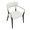 Savannah Contemporary Chair in Black Wood and Cream Fabric with Gold Accent- Set of 2 — lifestyle photo 1