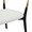 Savannah Contemporary Chair in Black Wood and Cream Fabric with Gold Accent- Set of 2 — detail view (photo 3)