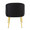 Shiraz Contemporary/Glam Chair in Gold Metal and Black Velvet — back view