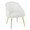 Shiraz Contemporary/Glam Chair in Gold Metal and White Velvet — product view