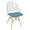 Tonic Mid-Century Modern Dining/Accent Chair in Natural Wood and Teal- Set of 2 — product view