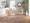 Trevi Mid-Century Modern Dining/Accent Chair in Natural Wood with Cream Fabric — lifestyle photo 3