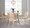 Trevi Mid-Century Modern Dining/Accent Chair in Natural Wood with Cream Fabric — lifestyle photo 2