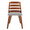 Trevi Mid-Century Modern Dining/Accent Chair in Walnut Wood with Grey Fabric- Set of 2 — front view