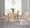 Trevi Mid-Century Modern Dining/Accent Chair in Natural Wood with Cream Fabric — lifestyle photo 2