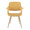 Vintage Flair Glam/art Deco Accent/Dining Chair in Gold Metal and Yellow Fabric- Set of 2 — front view