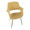 Vintage Flair Glam/art Deco Accent/Dining Chair in Gold Metal and Yellow Fabric- Set of 2 — lifestyle photo 1
