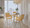 Vintage Flair Glam/art Deco Accent/Dining Chair in Gold Metal and Yellow Fabric- Set of 2 — lifestyle photo 2