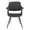 Vintage Flair Glam/art Deco Accent/Dining Chair in Black Metal and Charcoal Fabric- Set of 2 — front view