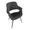 Vintage Flair Glam/art Deco Accent/Dining Chair in Black Metal and Charcoal Fabric- Set of 2 — lifestyle photo 1