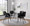 Vintage Flair Glam/art Deco Accent/Dining Chair in Black Metal and Charcoal Fabric- Set of 2 — lifestyle photo 2