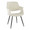 Vintage Flair dining chair in Black Metal, Cream Fabric, product view, featuring upholstered seat