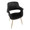 Vintage Flair Glam/art Deco Accent/Dining Chair in Gold Metal and Black Faux Leather- Set of 2 — lifestyle photo 1