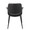 Vintage Flair Glam/art Deco Accent/Dining Chair in Black Metal and Black Faux Leather- Set of 2 — back view