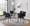 Vintage Flair Glam/art Deco Accent/Dining Chair in Black Metal and Black Faux Leather- Set of 2 — lifestyle photo 2