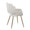 Vintage Flair Glam/art Deco Accent/Dining Chair in Gold Metal and Cream Velvet- Set of 2 — rear three-quarter view