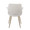 Vintage Flair Glam/art Deco Accent/Dining Chair in Gold Metal and Cream Velvet- Set of 2 — back view