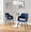 Vintage Flair Glam/art Deco Accent/Dining Chair in Black Metal and Blue Velvet- Set of 2 — lifestyle photo 2