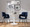 Vintage Flair Glam/art Deco Accent/Dining Chair in Black Metal and Blue Velvet- Set of 2 — lifestyle photo 3