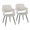 Vintage Flair dining chair in Black Metal, Cream Velvet, coordinated set view, featuring upholstered seat