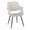 Vintage Flair dining chair in Black Metal, Cream Velvet, product view, featuring upholstered seat