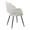 Vintage Flair dining chair in Black Metal, Cream Velvet, back and side view, featuring upholstered seat