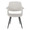 Vintage Flair dining chair in Black Metal, Cream Velvet, front view, featuring upholstered seat