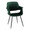 Vintage Flair Glam/art Deco Accent/Dining Chair in Black Metal and Green Velvet- Set of 2 — product view